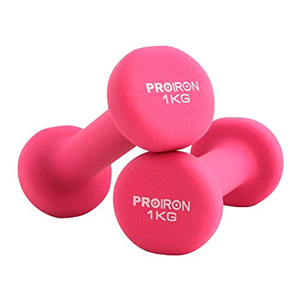 Mancuernas de Neopreno PROIRON (Par) rosado 1 kg. PRKNED01K