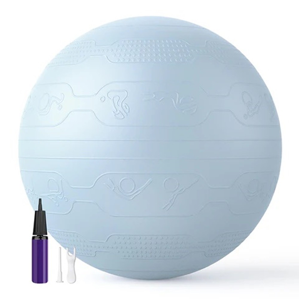 Pelota de Yoga de 65cm con Ilustraciones Celeste PRO-YJQ01-05