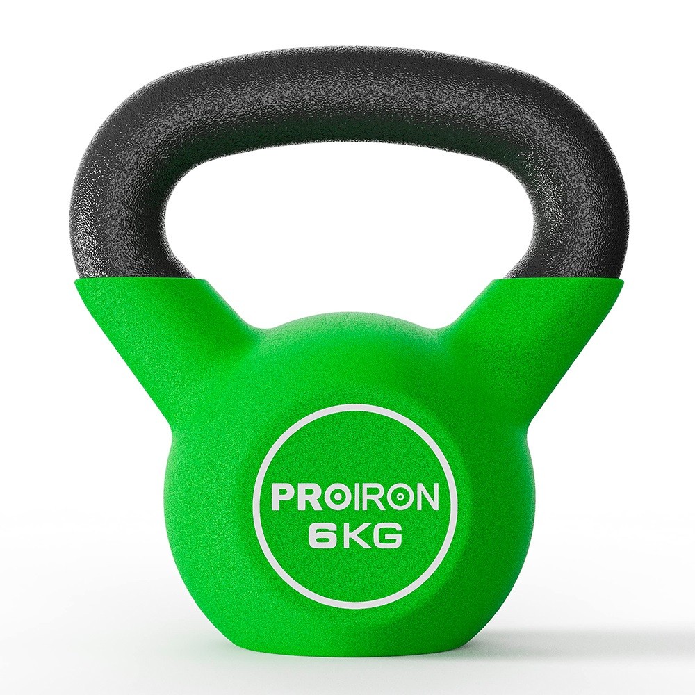 Pesa Rusa o Kettlebell de Neopreno PROIRON 6kg. PRO-HL05-06