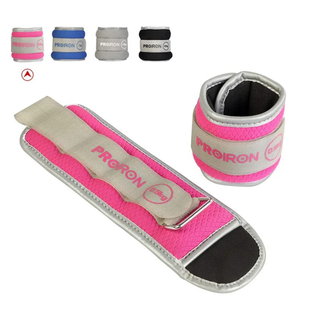 Pesas Tobilleras y Muñequeras Ajustables PROIRON Par 0.5 kg. PRO-FZSD01-1