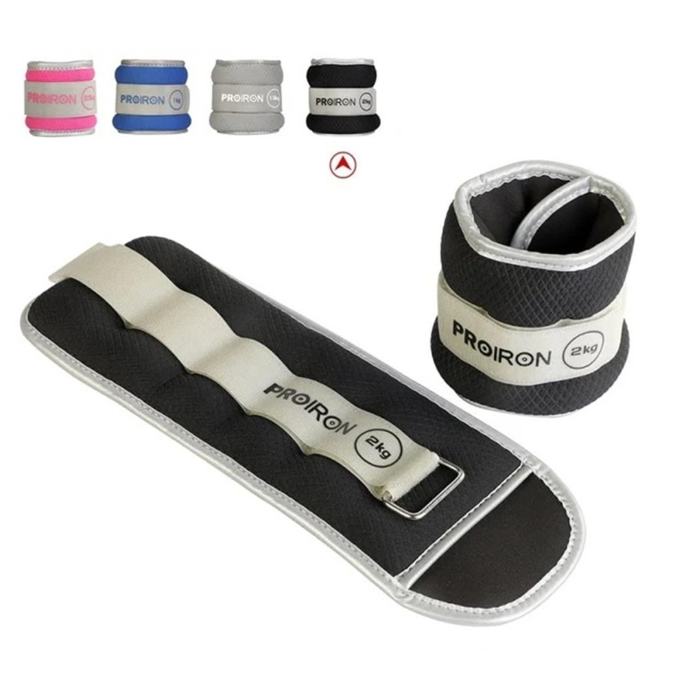 Pesas Tobilleras y Muñequeras Ajustables PROIRON Par 2kg. PRO-FZSD01-4
