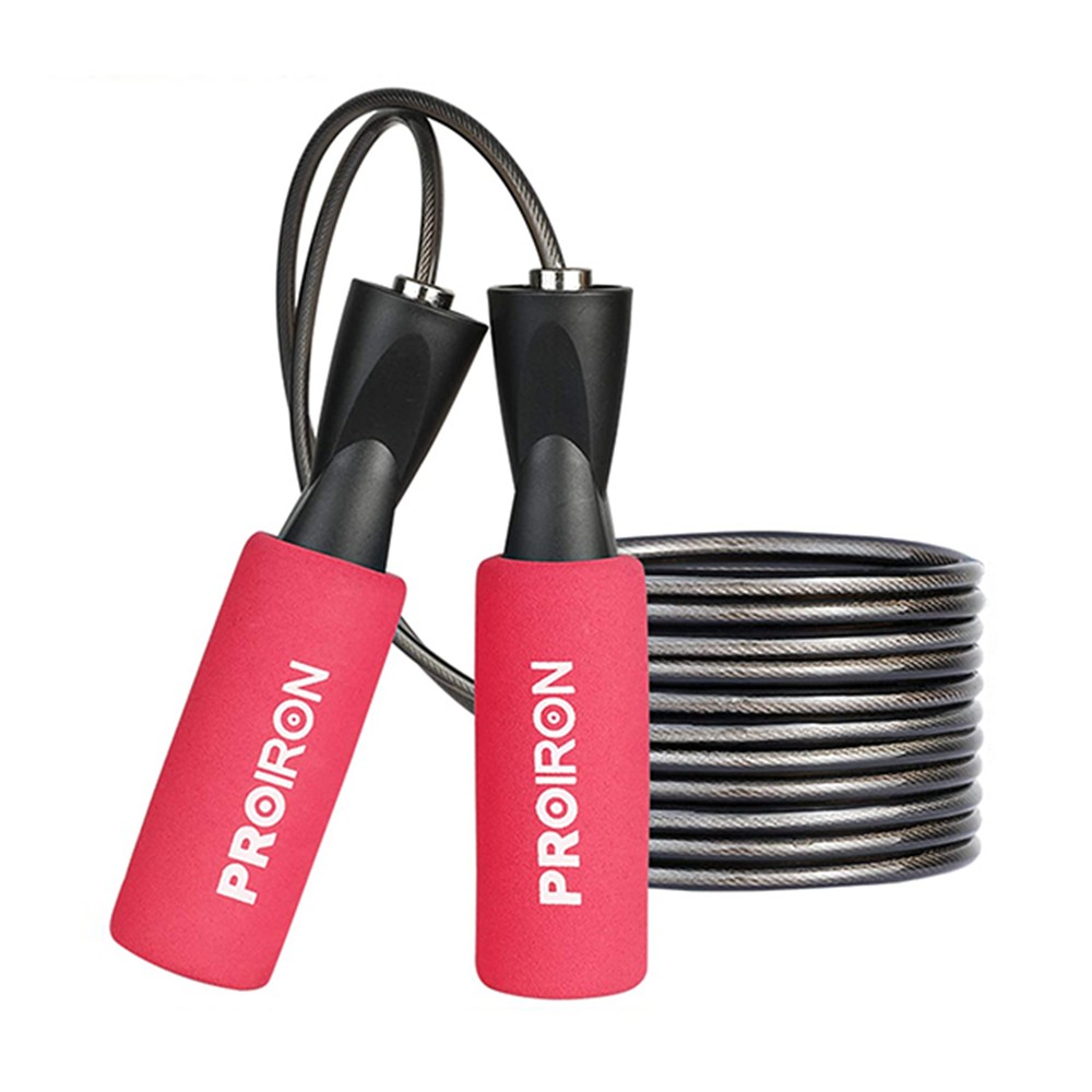 Soga para Saltar o Jump Rope con Mango Foam PROIRON Rosado PRO-TS03-1