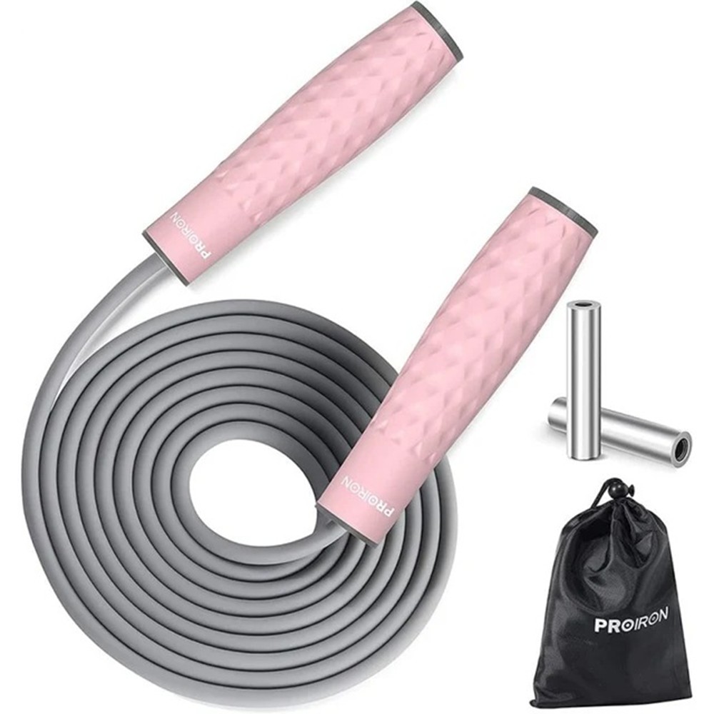 Soga para Saltar o Jump Rope con Peso PROIRON Rosado PRO-TS02-1