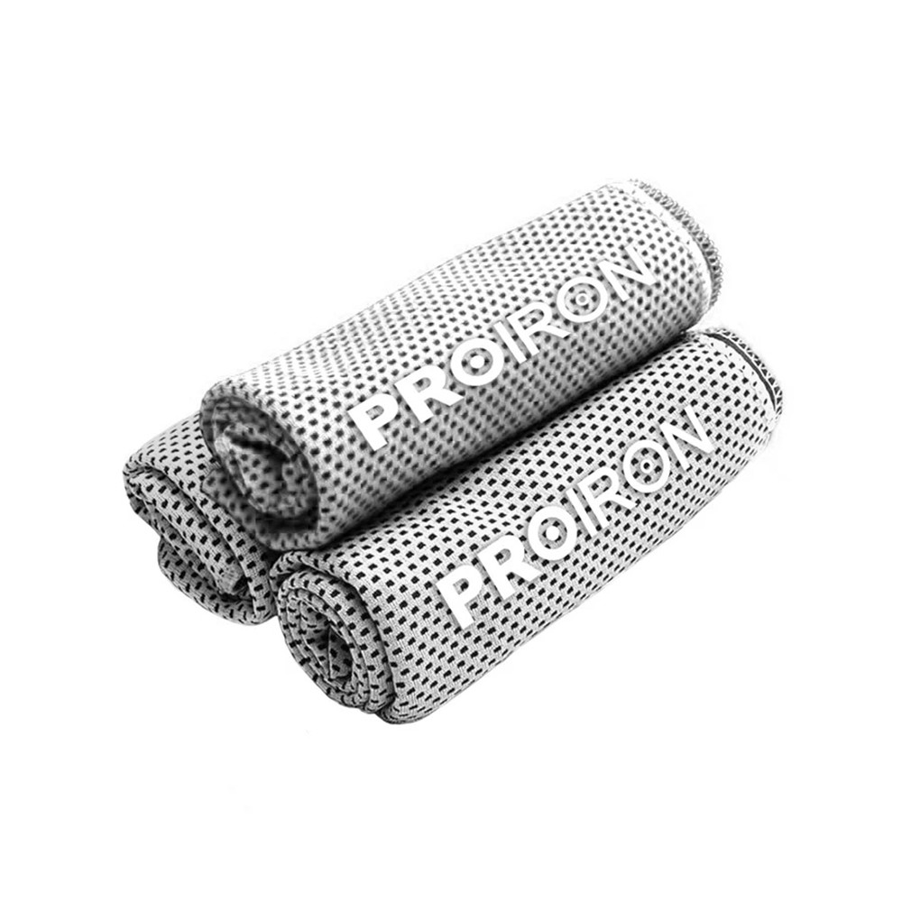 Toalla Fría Deportiva Refrescante PROIRON - Gris - 3 unidades PQT-PROTOAGRIS3
