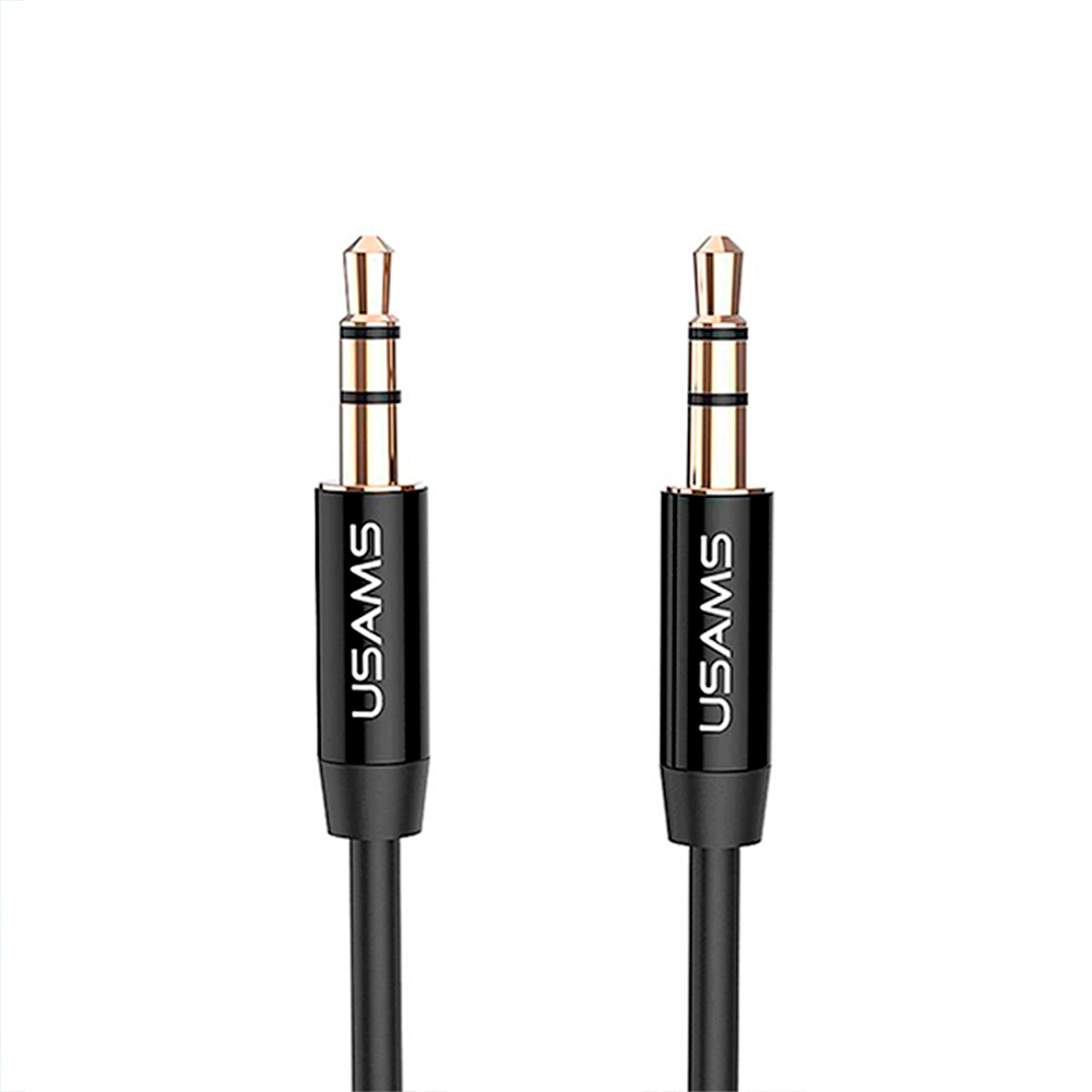 Cable Audio 3.5mm a 3.5mm USAMS  Negro YP-01 6958444996875
