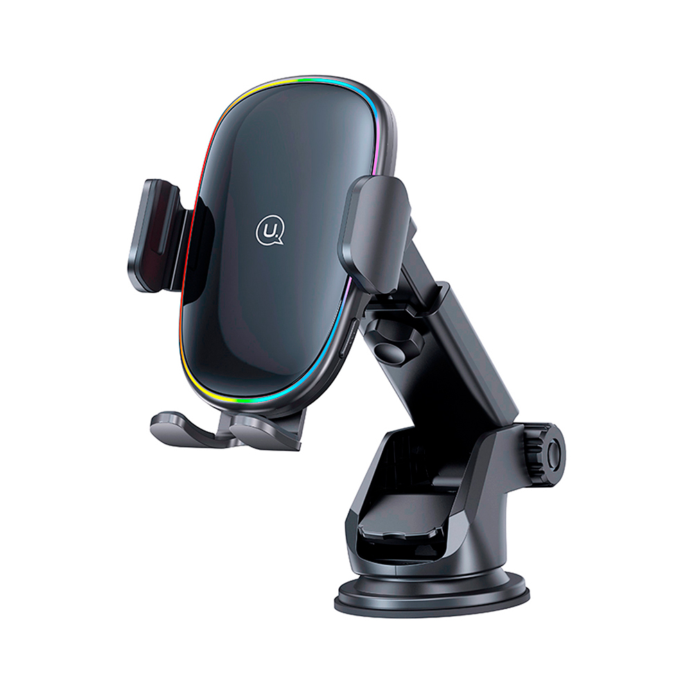 Cargador Inalámbrico para auto con soporte y luz 15w Negro USAMS 6958444902333