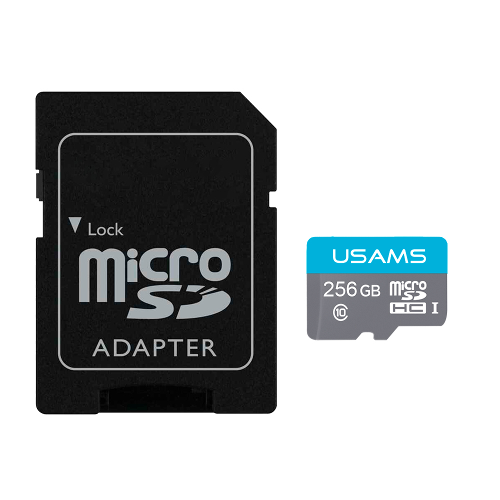 Tarjeta Memoria Micro SD USAMS HighSpeed 256 Gb + Adaptador  6958444907062